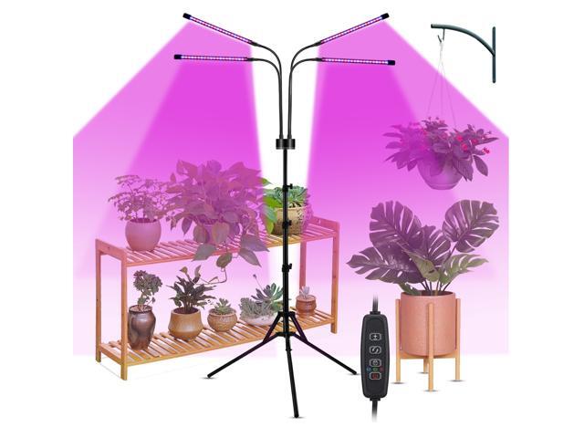 40W 80LEDs Grow Light with Blue Red Light Bulbs 3/9/12H Timer 9 Brightness Leves for Indoor Plant Seedlings Sunlike Full Spectrum Adjustable