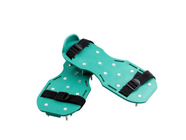 Lawn Aerator Shoes Effective Tool for Aerating Yard Soil Spike Aerating Sandals with Adjustable 2 Straps Metal Buckle 26 Steel Metal Spikes One