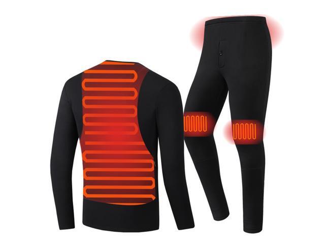 Intelligent Heating Clothing Intelligent Constant Temperature Suit Winter Heated Underwear USB Hot Clothes Black Thermal Underwear Men's