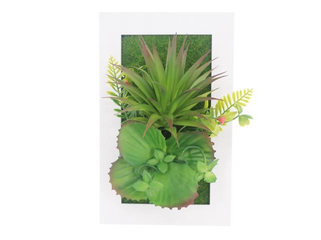6x95 Inch Artificial Flower Plant with Photo Display Frame Wall Hanging Planter Indoor Vertical Wall Fake Planter for Home Office Art Decoration