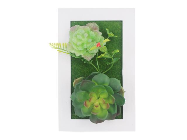 6x95 Inch Artificial Flower Plant with Photo Display Frame Wall Hanging Planter Indoor Vertical Wall Fake Planter for Home Office Art Decoration