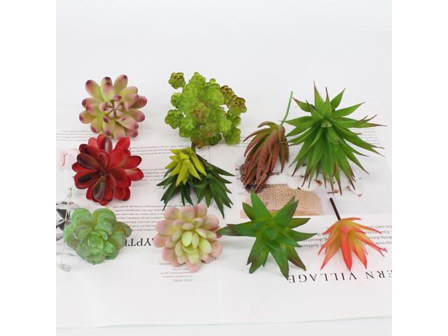 Artificial Succulents Plant Set Unpotted DIY Realistic Plants Fake Faux Succulent Picks for Indoor DIY Home Office Art Landscape Decoration
