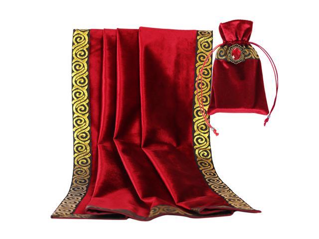Altar Tarot Table Cloth Velvet Tarot Divination Tablecloth with Tarot Cards Bag Board Game Accessories