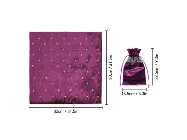 Altar Tarot Table Cloth Velvet Tarot Divination Tablecloth with Tarot Cards Bag Board Game Accessories