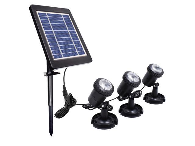 LED Pool Lights Waterproof Solar Powered Garden Pond Light Pathway Walkway Lawn Backyard Lighting Outdoor Security Landscape Lamp
