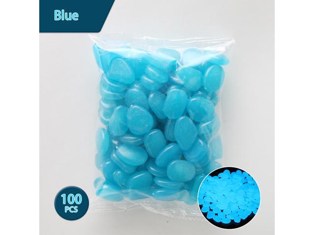 100PCS Glowing Stones For Decorations Fish Tank Aquarium Luminous Stone Indoor Outdoor Zen Garden Stones Rocks Glow in the Dark Pebbles