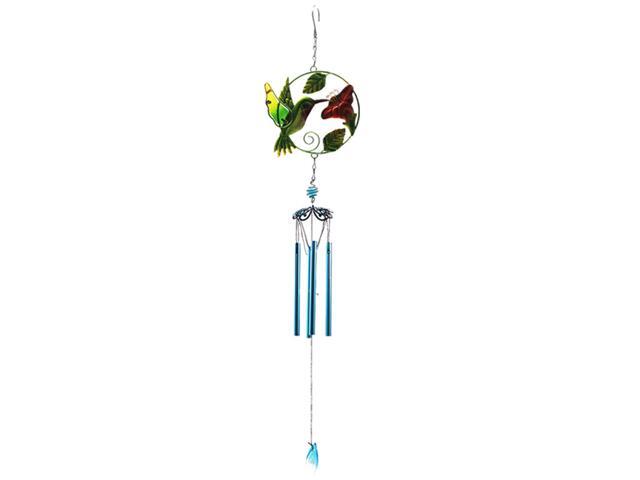 Glass Wind Chime Bird Shaped Hanging Ornament Multi-Tube Wind Chimes Thanksgiving Day Home Outdoor Garden Balcony Backyard Church Festival Hanging