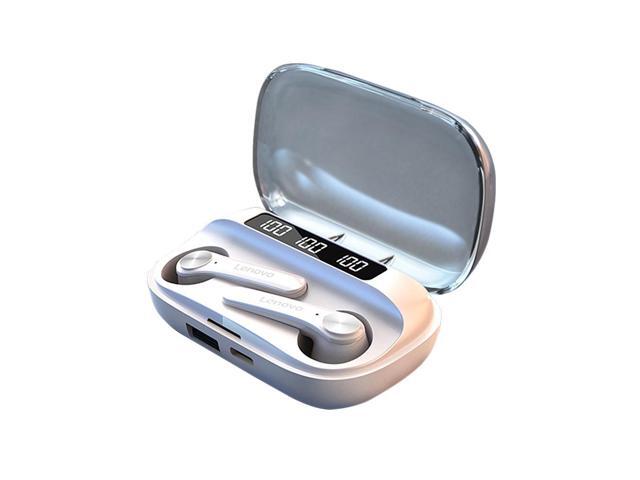 Lenovo QT81 TWS Wireless BT Headphone Semi-in-ear Sports Earbuds Waterproof Sweatproof Earphone with Digital Display Screen White