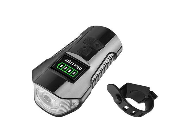Bike Light USB Rechargeable Cycling Headlight with 120dB Horn 4 Lighting Modes Waterproof Bicycle Front Headlights for Cycling Riding