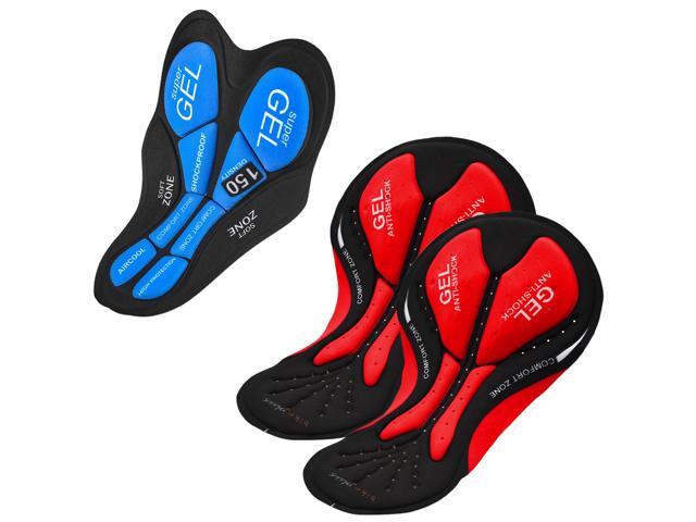 3 Packs Cycling Shorts Gel Padded Cushion Padding for Men Women Bicycle Underwear Pants