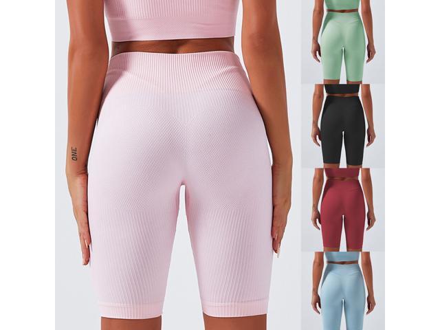 Women Compression Shorts High Waist Tummy Control Breathable Stretchy Workout Running Sports Shorts