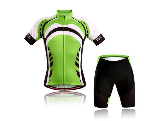 Short Sleeve Cycling Jersey and Padded Shorts Set for Men Women Quick Dry Breathable Mountain Bike Shirt Clothing