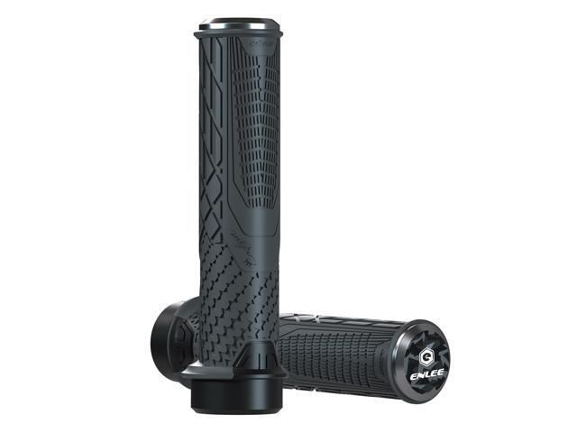 Shockproof Bike Handlebar Grips 222mm Bicycle Grips Non-Slip Soft Silicone Handlebar Cover End for Mountain Bikes