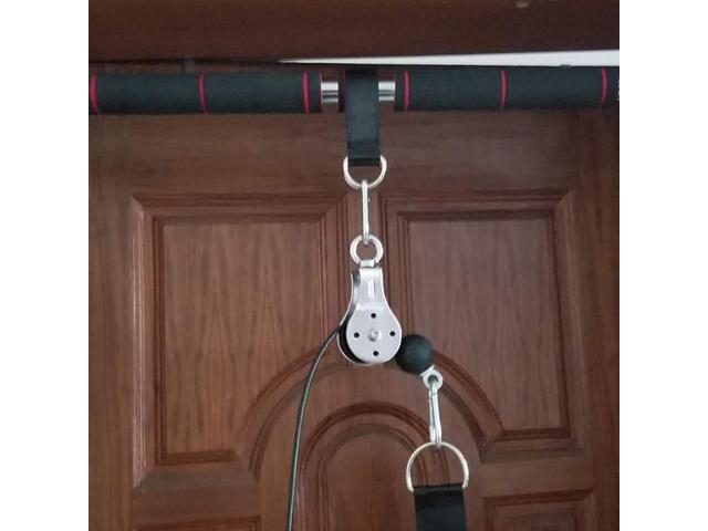 Fitness DIY Pulley Cable Machine Attachment System Arm Biceps Triceps Blaster Hand Strength Trainning Home Gym Workout Equipment Carabiner Steel