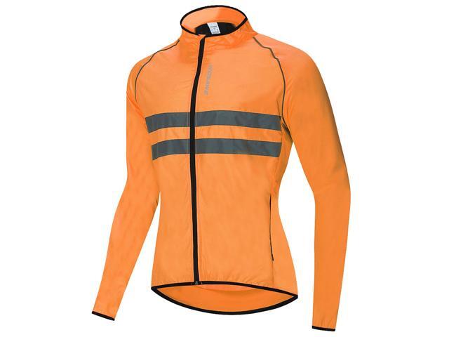 Reflective Long Sleeve Bicycle Jersey Wind Coat Jacket Water-resistant Windproof Outdoor Sports Bike Cycling Running Jacket