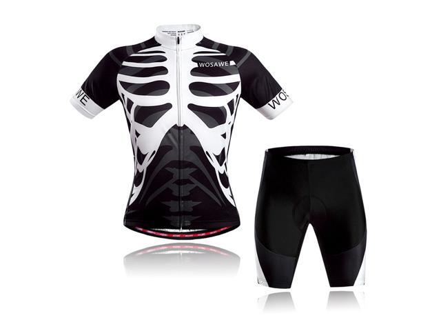 Short Sleeve Cycling Jersey and Padded Shorts Set for Men Women Quick Dry Breathable Mountain Bike Shirt Clothing