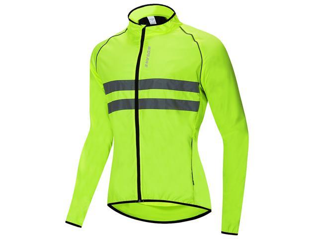 Reflective Long Sleeve Bicycle Jersey Wind Coat Jacket Water-resistant Windproof Outdoor Sports Bike Cycling Running Jacket