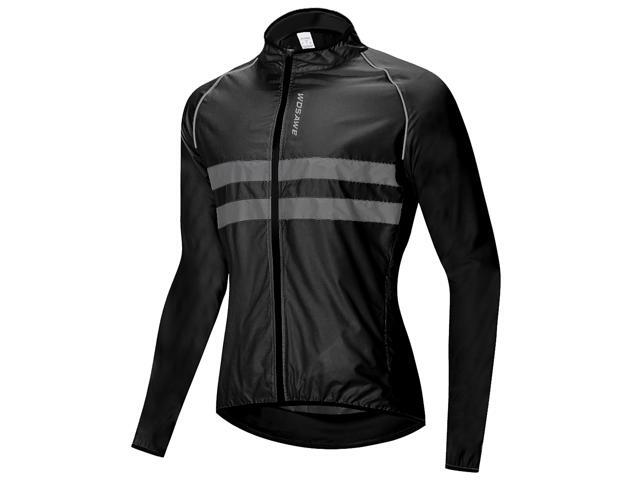Reflective Long Sleeve Bicycle Jersey Wind Coat Jacket Water-resistant Windproof Outdoor Sports Bike Cycling Running Jacket