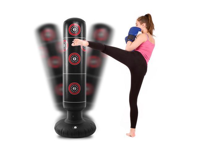 Fitness Punching Bag Inflatable Punching Bag Stand Boxing Bag Toy PVC Indoor Punching Tower Bag