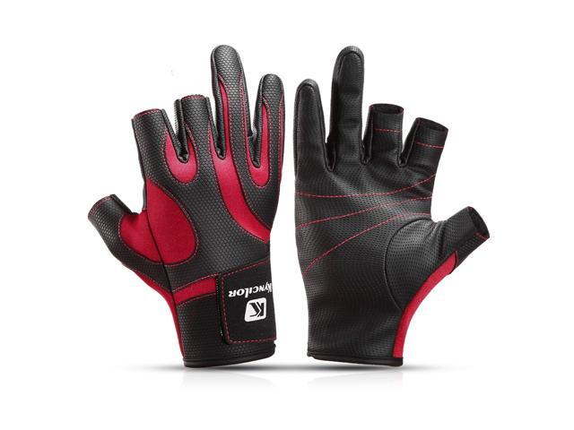 Outdoor Gloves Anti-slip Gloves Winter Fishing Mittens Adjustable Gloves Warm for Ice Fishing Fly Fishing Shooting Photography Hiking