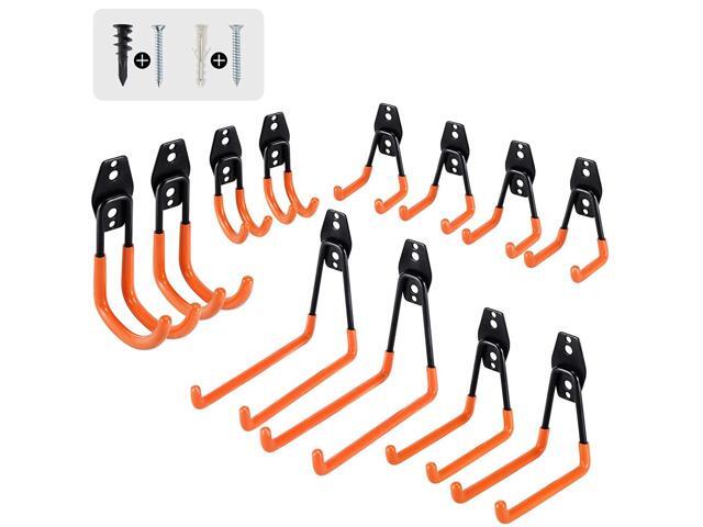 Garage Hook Heavy Duty Tool Hangers Wall Mount Garage Organizer Rack Hook Holder for Bicycles Ladder Hose Skateboard