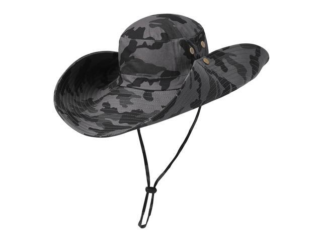 Outdoor Camouflage Boonie Hat Wide Brim Breathable Hunting Fishing Safari Sun Hat
