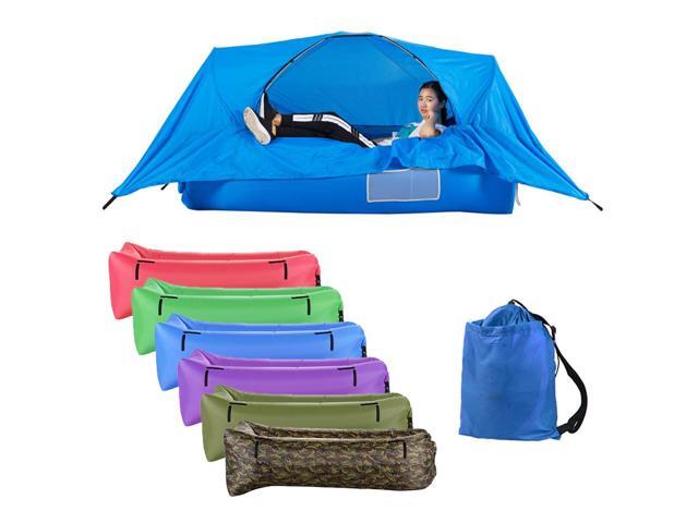 2-in-1 Airbed Tent Inflatable Air Sofa with Canopy Portable Outdoor Camping Suspension Tent Air Bed for Backpacking Hiking Backyard