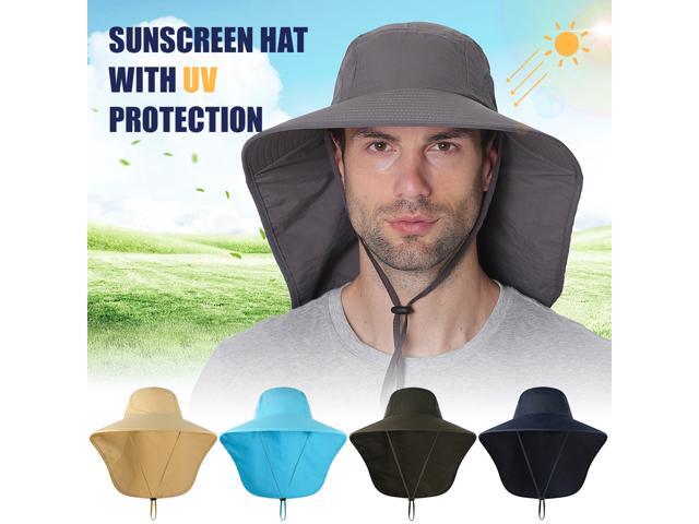 Fishing Cap Wide Brim Sun Hat with Neck Flap for Travel Camping Hiking Boating