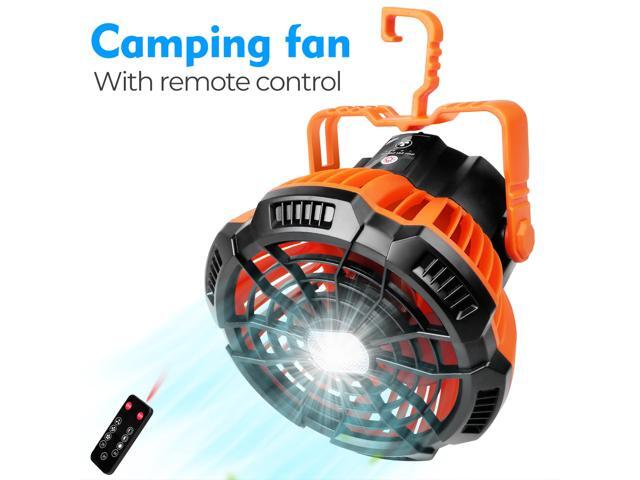 2-in-1 Camping Fan Lantern Hanging Tent Fan Lantern Power Bank Tent Fan for Camping Fishing