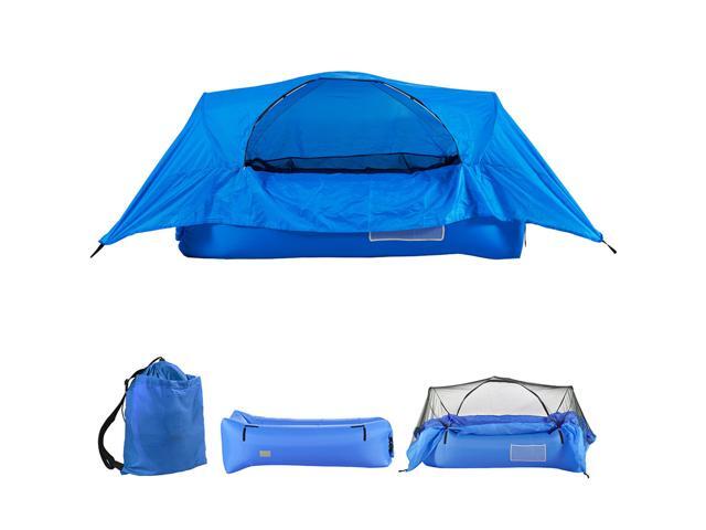 2-in-1 Airbed Tent Inflatable Air Sofa with Canopy Portable Outdoor Camping Suspension Tent Air Bed for Backpacking Hiking Backyard