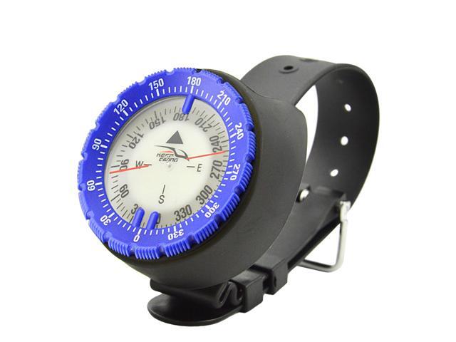 Underwater Compass Luminous Compass Wrist Diving Compass High Precision Professional Compass for Diving Hiking Cycling Camping
