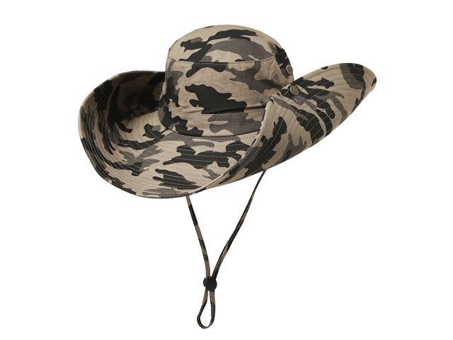 Outdoor Camouflage Boonie Hat Wide Brim Breathable Hunting Fishing Safari Sun Hat