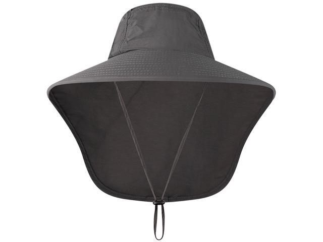 Fishing Cap Wide Brim Sun Hat with Neck Flap for Travel Camping Hiking Boating