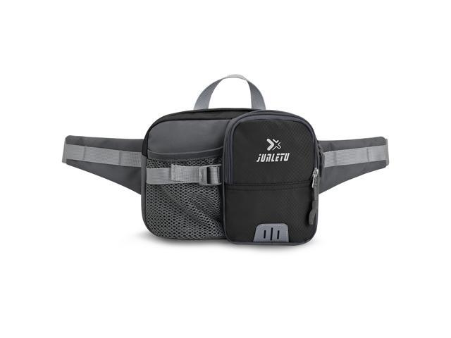 Outdoor Sports Waist Pack with Water Bottle Holder Bum Bag Waist Pouch for Hiking Cycling Running