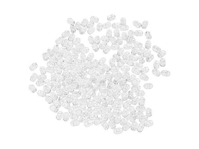 200PCS Fishing Beads Tranparent Double Cross Hole Beads Hard Clear Beads Sets Fishing Lures Hard Lures