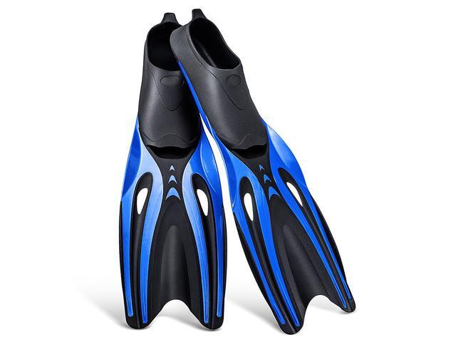 Adult Long Snorkeling Fins Full Foot Pocket Flippers Light Swim Fins Comfortable Scuba Diving Flippers Snorkeling Gear Snorkeling Equipment