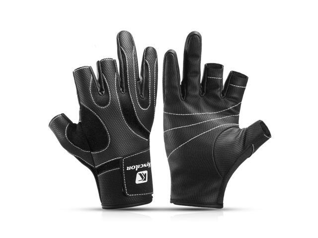 Outdoor Gloves Anti-slip Gloves Winter Fishing Mittens Adjustable Gloves Warm for Ice Fishing Fly Fishing Shooting Photography Hiking