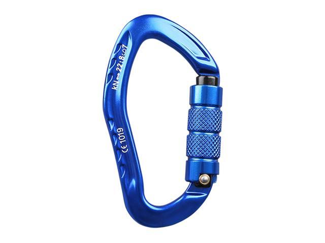 22KN D-Shaped Carabiner Lock Heavy Duty Aluminum Alloy Carabiner Spring-Loaded Gate Buckle Survival Equipment