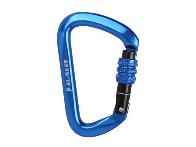 25KN D-Shaped Carabiner Lock Heavy Duty Aluminum Alloy Carabiner Spring-Loaded Gate Buckle Survival Equipment
