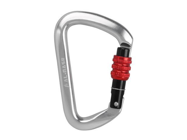 25KN D-Shaped Carabiner Lock Heavy Duty Aluminum Alloy Carabiner Spring-Loaded Gate Buckle Survival Equipment