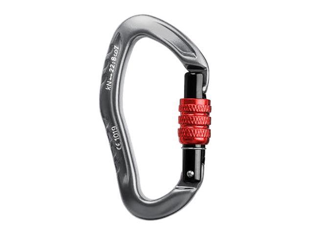 22KN D-Shaped Carabiner Lock Heavy Duty Aluminum Alloy Carabiner Spring-Loaded Gate Buckle Survival Equipment