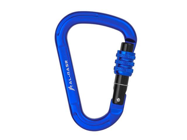 25KN D-Shaped Carabiner Lock Heavy Duty Aluminum Alloy Carabiner Spring-Loaded Gate Buckle Survival Equipment