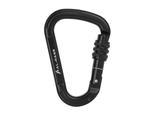 25KN D-Shaped Carabiner Lock Heavy Duty Aluminum Alloy Carabiner Spring-Loaded Gate Buckle Survival Equipment