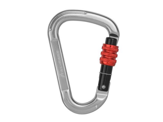 25KN D-Shaped Carabiner Lock Heavy Duty Aluminum Alloy Carabiner Spring-Loaded Gate Buckle Survival Equipment
