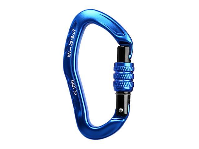 22KN D-Shaped Carabiner Lock Heavy Duty Aluminum Alloy Carabiner Spring-Loaded Gate Buckle Survival Equipment