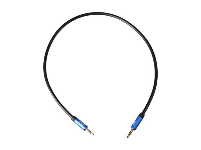 35mm Audio Cable 35mm Male to Male Aux Cable Aluminum Alloy Shell Compatible for Laptop Phone Headset Speaker 05m Black