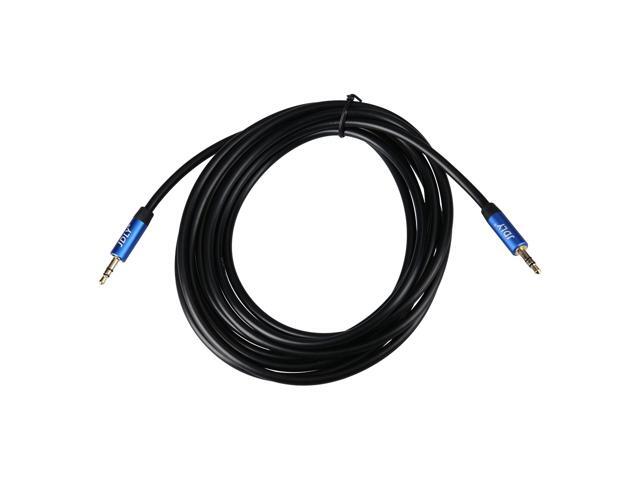 35mm Audio Cable 35mm Male to Male Aux Cable Aluminum Alloy Shell Compatible for Laptop Phone Headset Speaker 3m Black