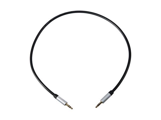 35mm Audio Cable 35mm Male to Male Aux Cable Aluminum Alloy Shell Compatible for Laptop Phone Headset Speaker 05m Black