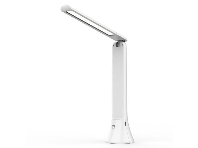2-in-1 Touch Control Rechargeable LED Lamp Desk Lamp+Flashlight Eye-caring Lamp for Reading & Emergency Lighting 3 Color Modes White