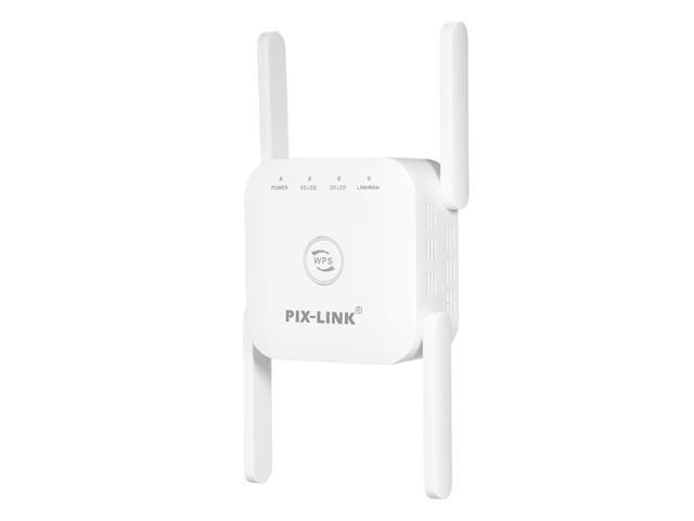 WiFi Range Extender Wireless Repeater & AP Modes/Dual Band 24G(up to 300Mbps) & 5G(up to 867Mbps)/4 Antennas White US Plug